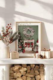 Wallity Nwyearsngmdl52 Pintura Decorativa Enmarcada Madera Maciza Papel Fotográfico 33 x 48 cm